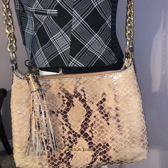 Michael Kors python crossbody bag - Picture 1 of 15
